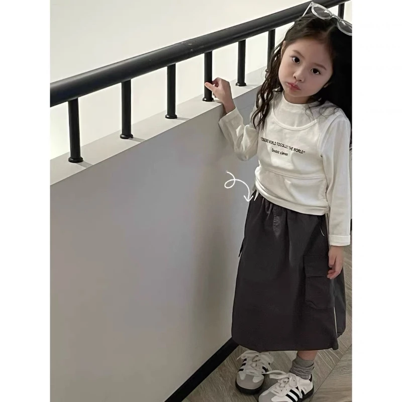 【Rainbow】2025春款韩版百搭字母长袖套装-66139