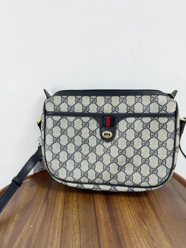 95新 GUCCI/古驰 红绿金标斜挎包 单肩包