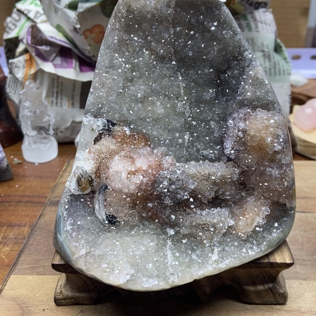 紫晶天然水晶摆件未镶嵌