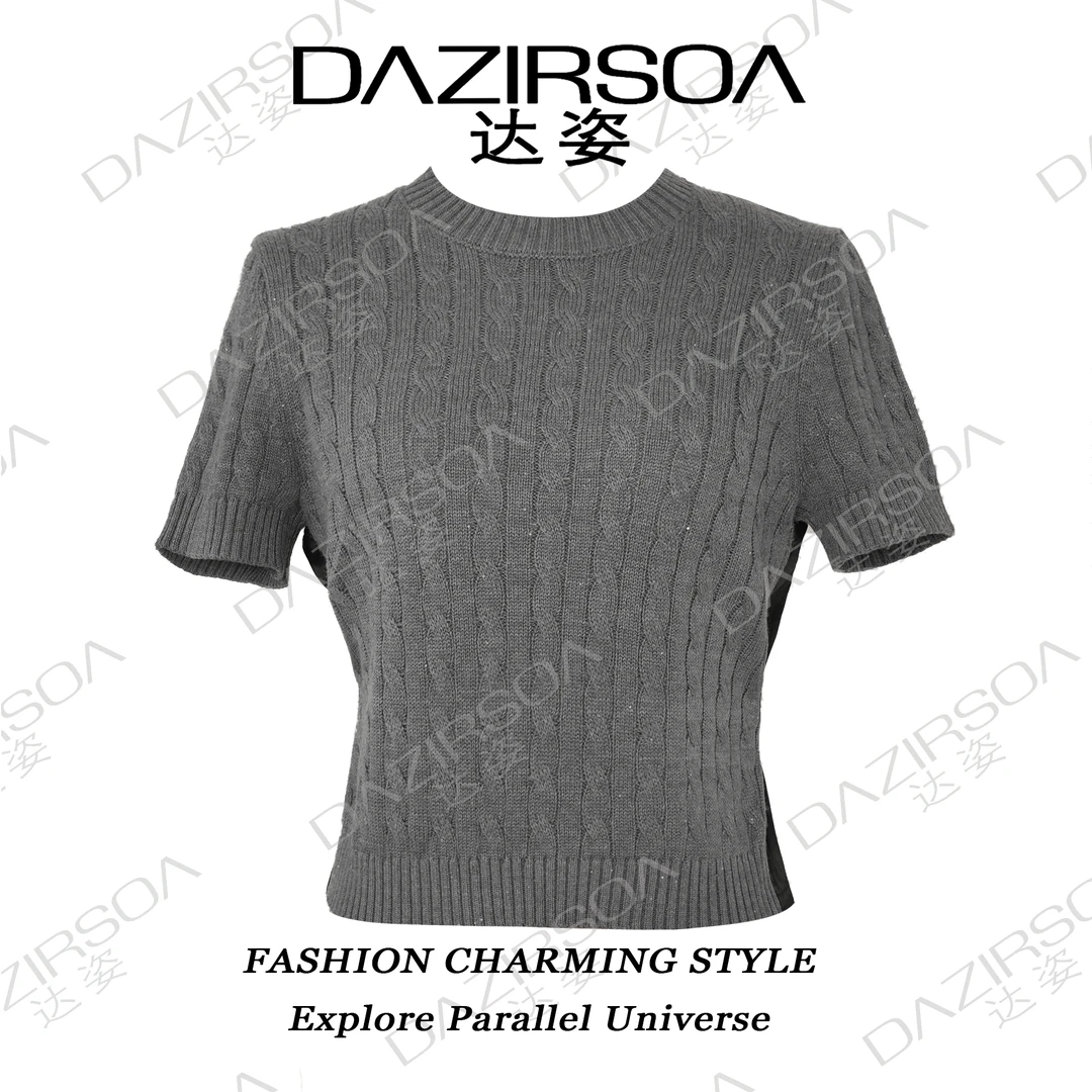 24A/W "智性出游"高级烫钻拼接腰带两面性上衣 S979