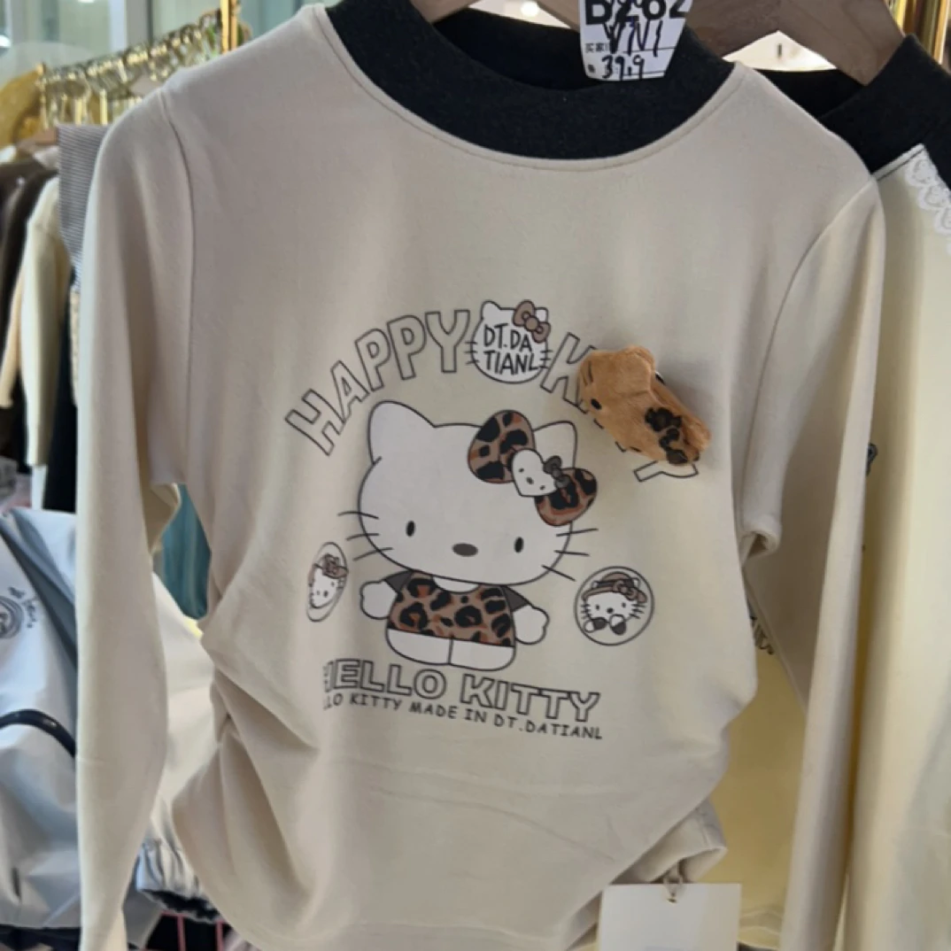 女童打底衫短款辣妹