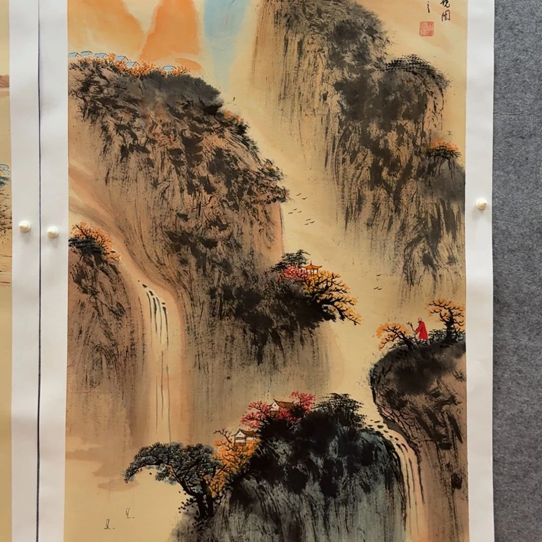 国画刘儒樵138xx68山水