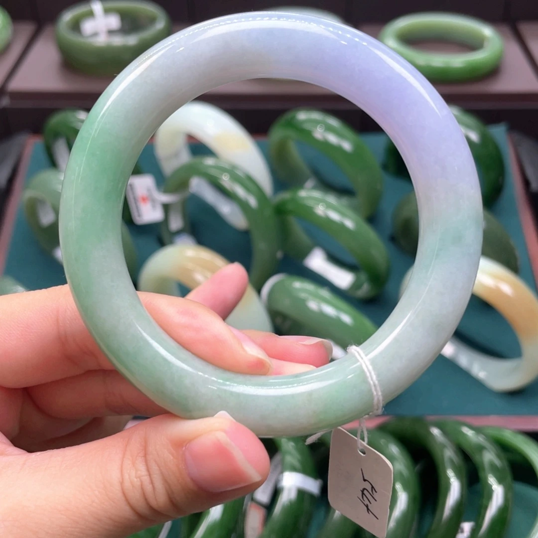 翡翠未镶嵌手镯5455