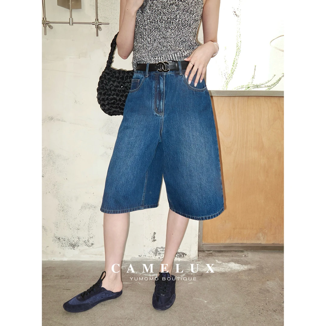 【Camelux线】穿搭王牛仔中裤纯棉日奢同料定制色 y*kk拉链QKA3003