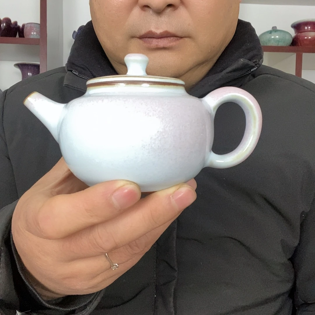 壶钧瓷茶壶手拉胚西施壶高温窑变