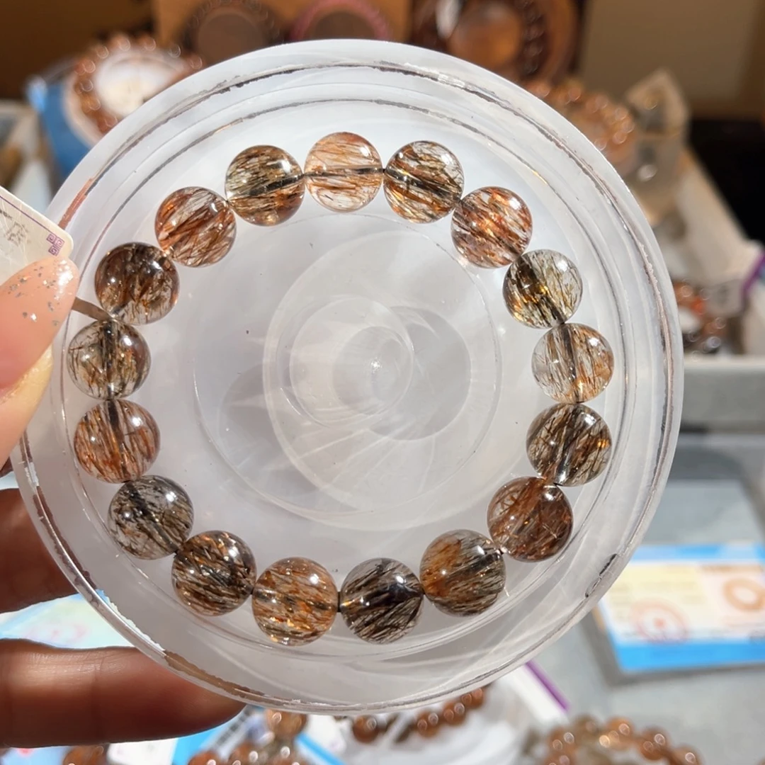 水晶未镶嵌手链黑金超七12