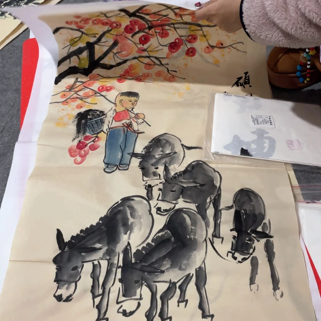 国画国画作品画心一张