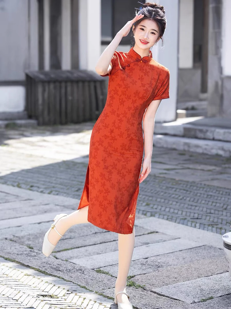 【盛意】夏季中款文艺风改良气质旗袍