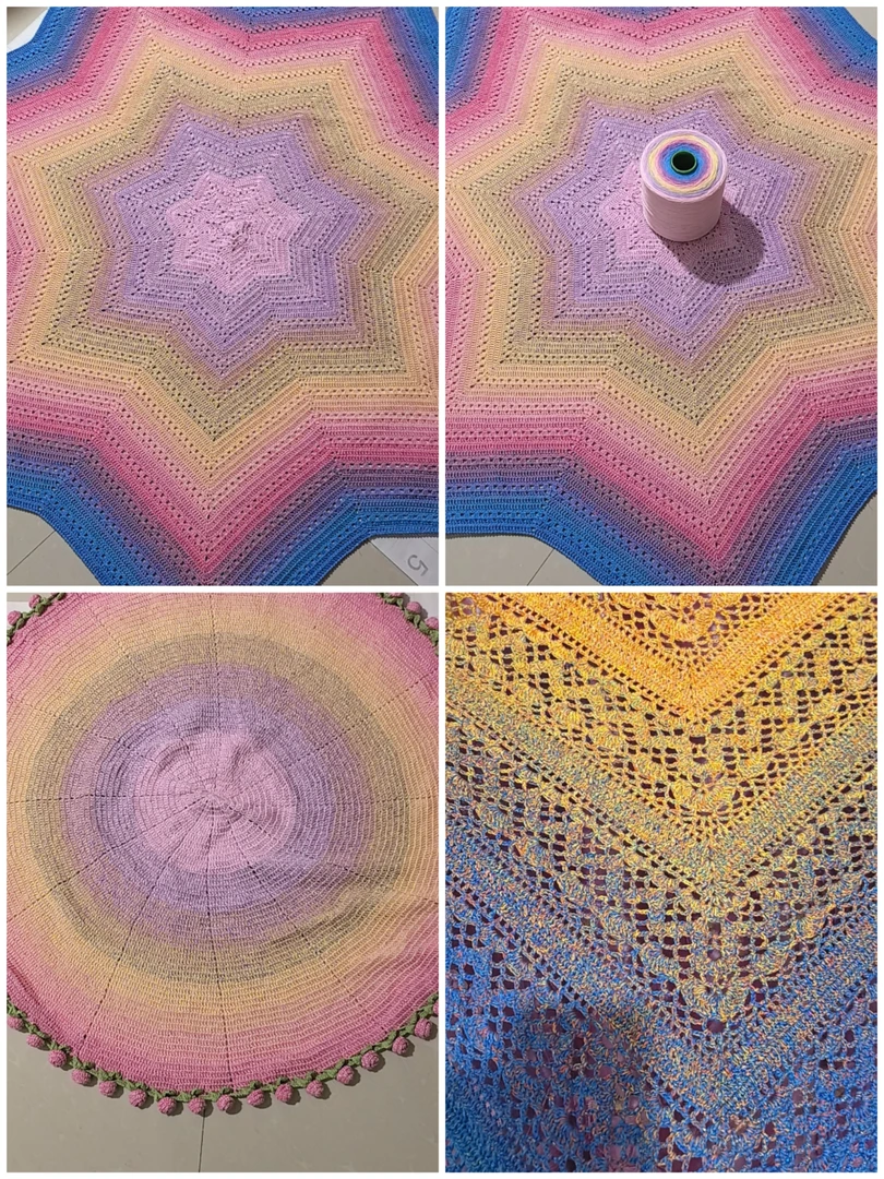 纯棉蛋糕线渐变色八股