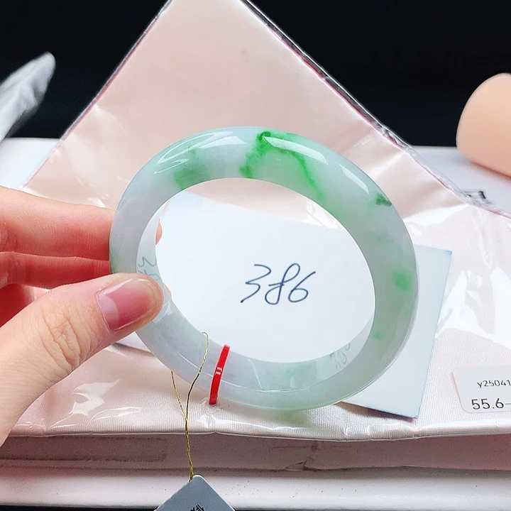 翡翠手镯未镶嵌缅甸天然a货手镯55+