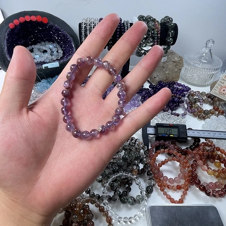 紫晶手链未镶嵌紫幽灵手链