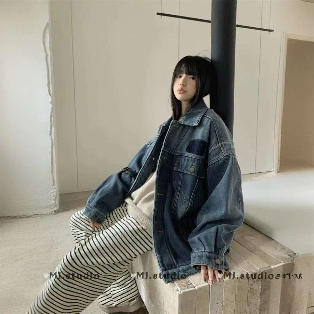 M.J 12606加绒加厚牛仔外套