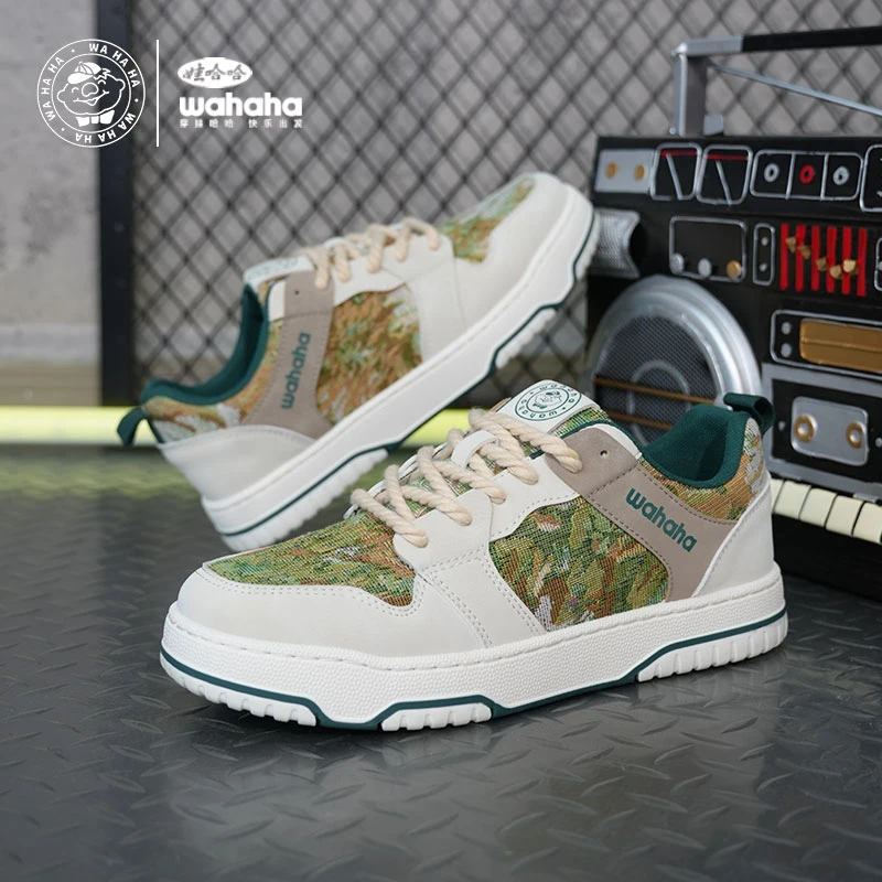 Wahaha/娃哈哈新款女鞋百搭2025秋季厚底情侣鞋软底轻便运动鞋