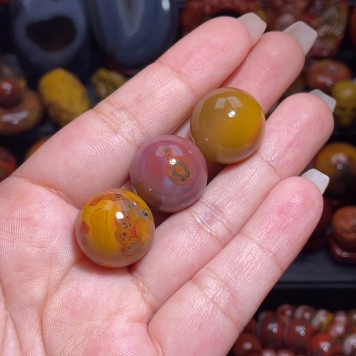 玛瑙/玉髓珠子未镶嵌歸*