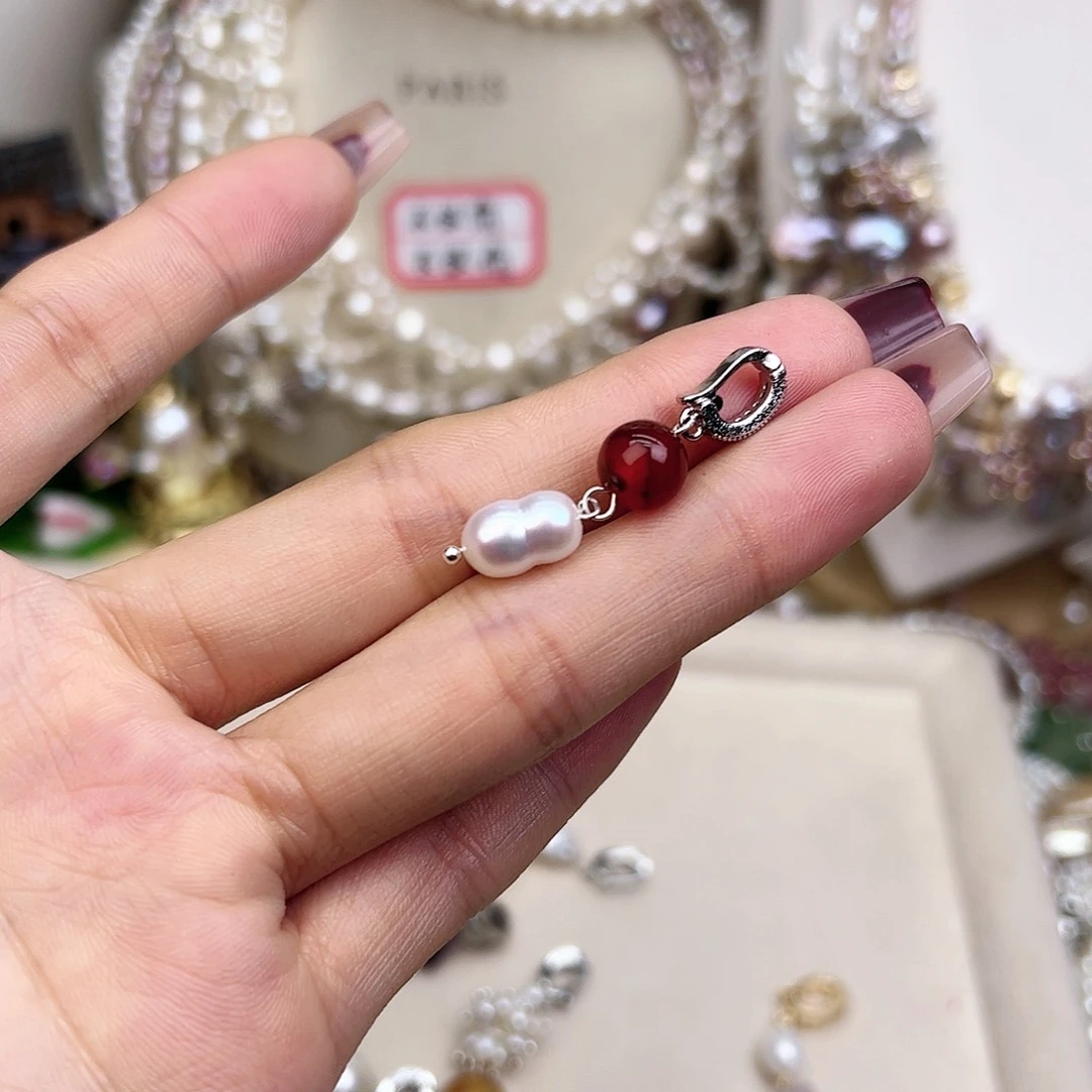 淡水珍珠颈饰银S925镶嵌