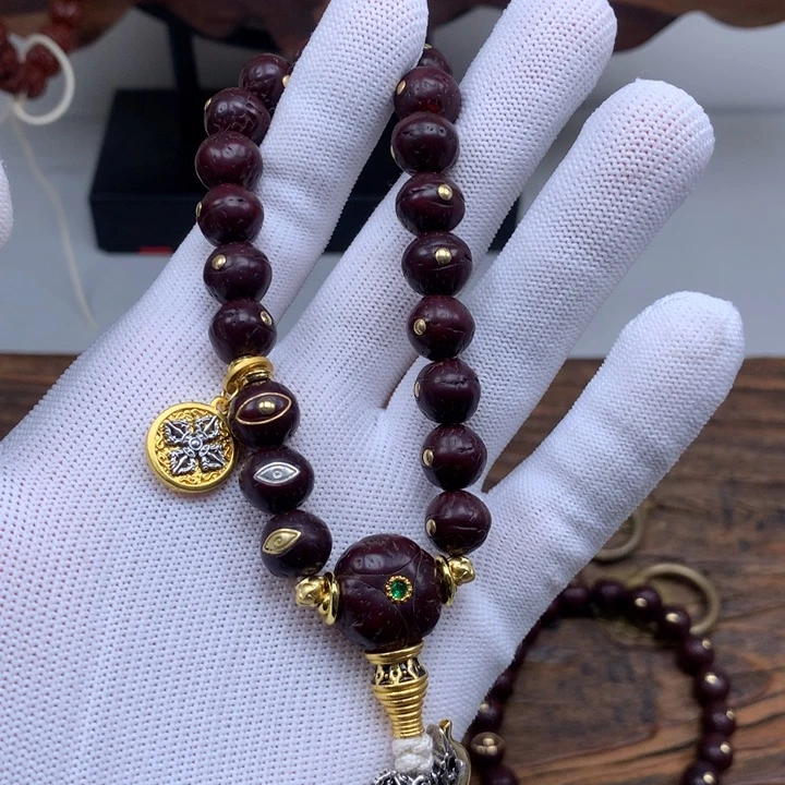 花***来吊坠凤眼菩提11手持金钉