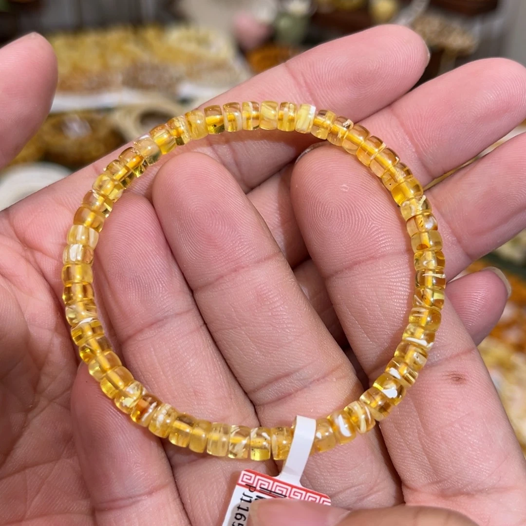 蜜蜡未镶嵌手链拉丝隔片5.0mm