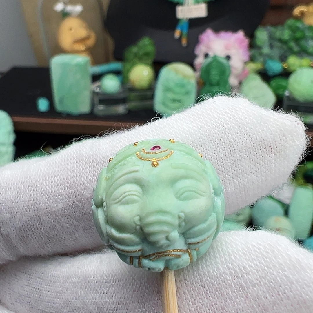 绿松石未镶嵌绿松石主播璐璐