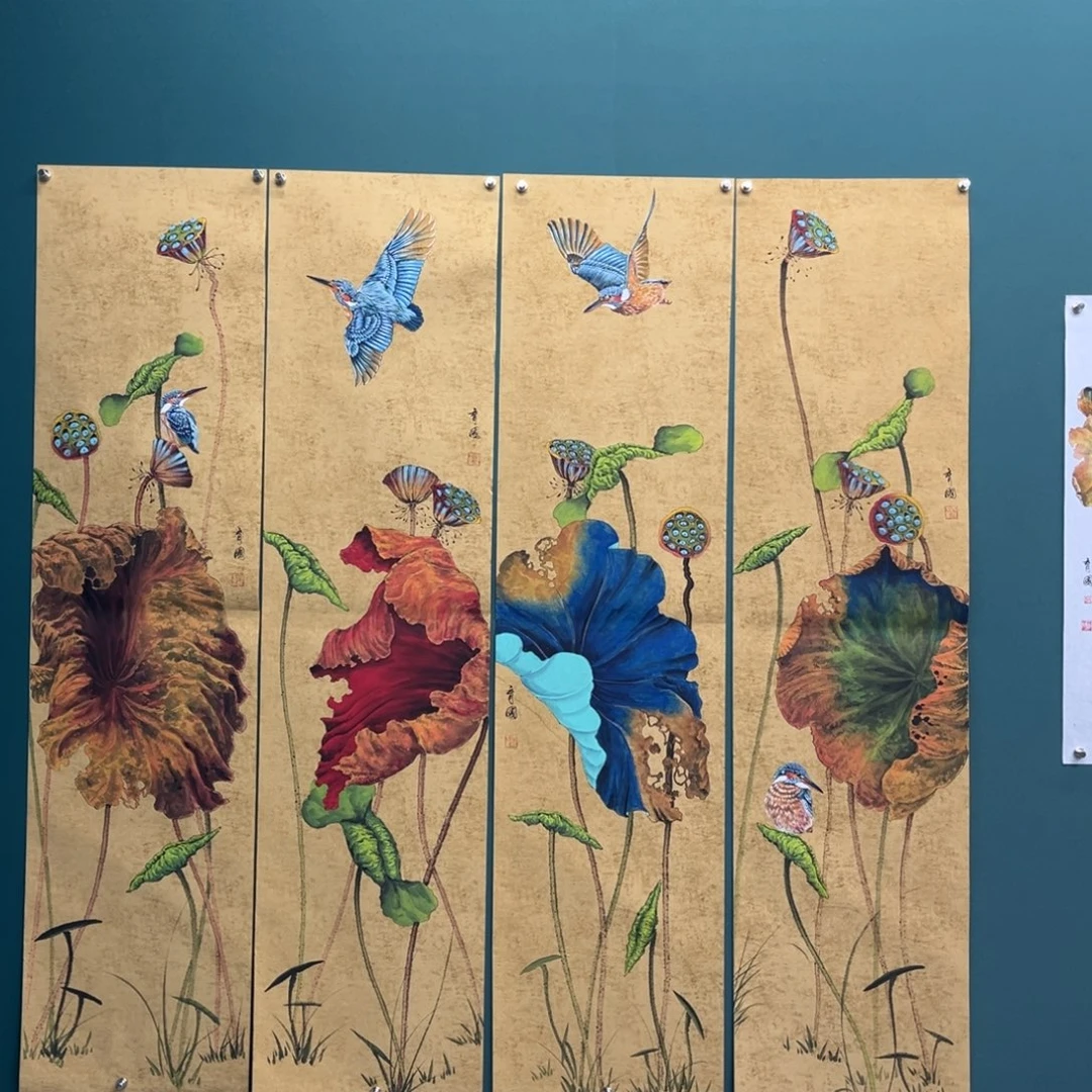 国画艺术家真人手绘