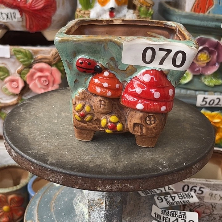 粗陶材质多肉花盆