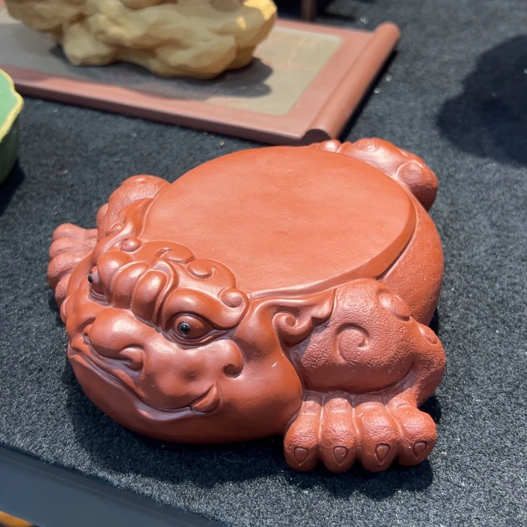 紫砂茶宠爱****萌金蟾壶承