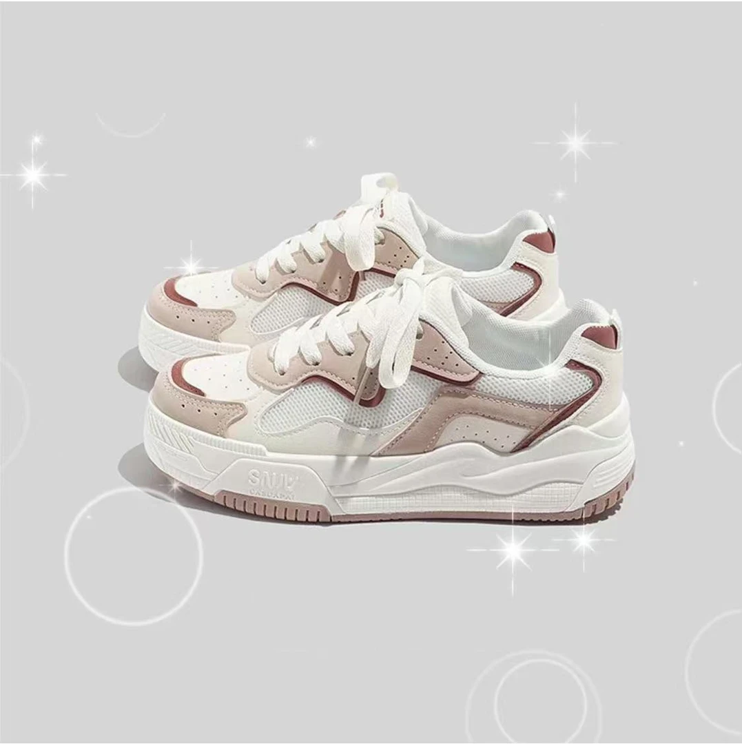 小白鞋板鞋女款2025新款春季松糕面包鞋小个子增高运动休闲鞋