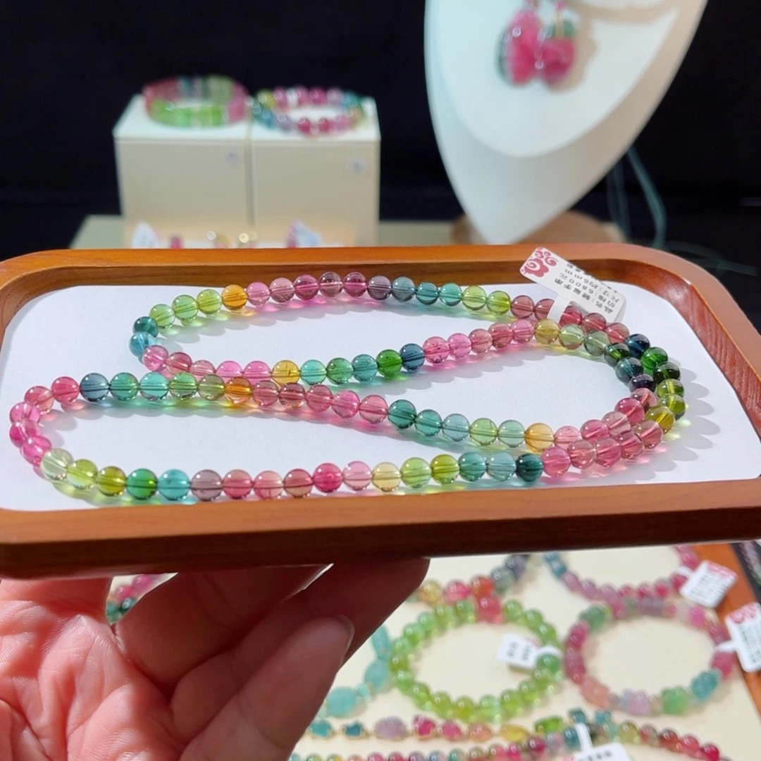 碧玺手串未镶嵌手串