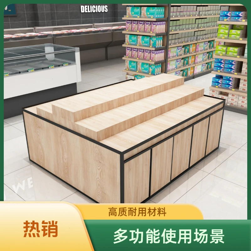 超市货架展示架散称食品柜散装零食货架干货中岛柜糖果干果散货柜