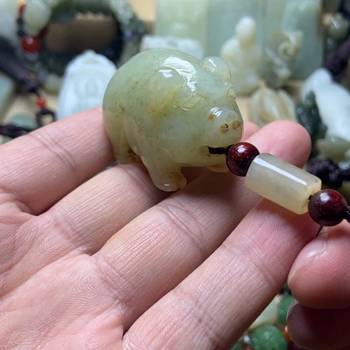 和田玉未镶嵌挂件