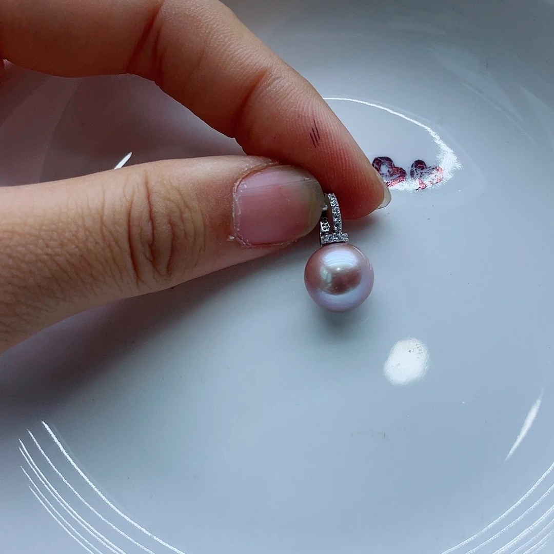 颈饰银S925镶嵌淡水珍珠