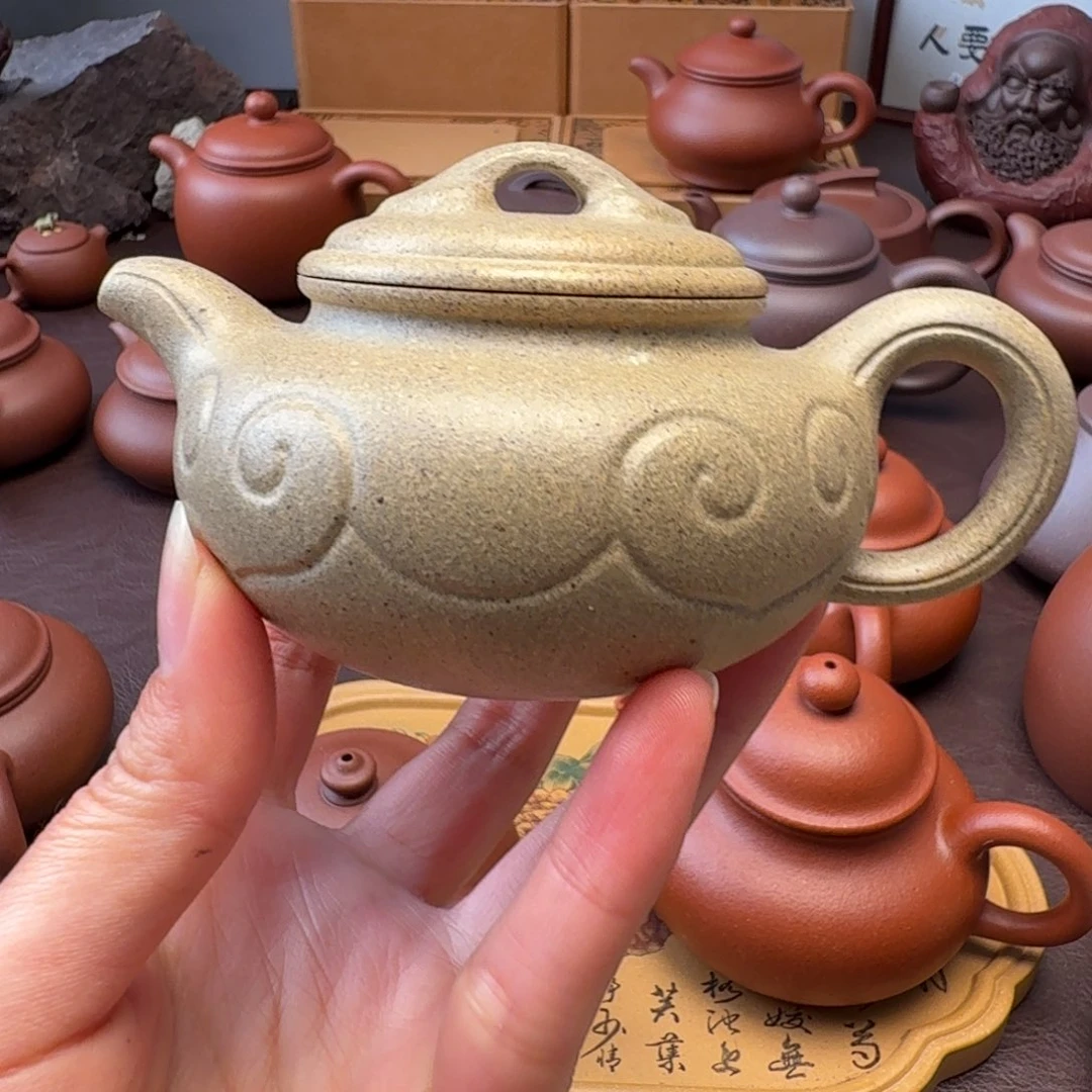 凯***贸茶壶紫砂150防古如意