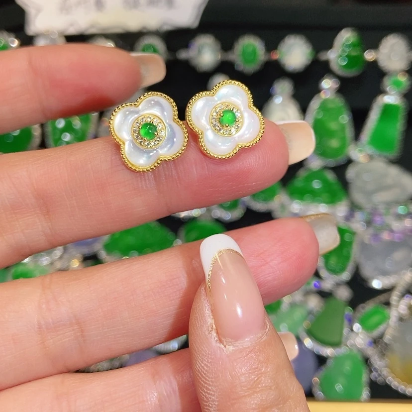 【闪购商品】翡翠未镶嵌耳饰天然翡翠