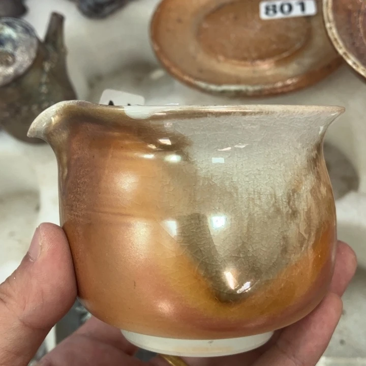 柴烧杯子与宝瓶大放漏