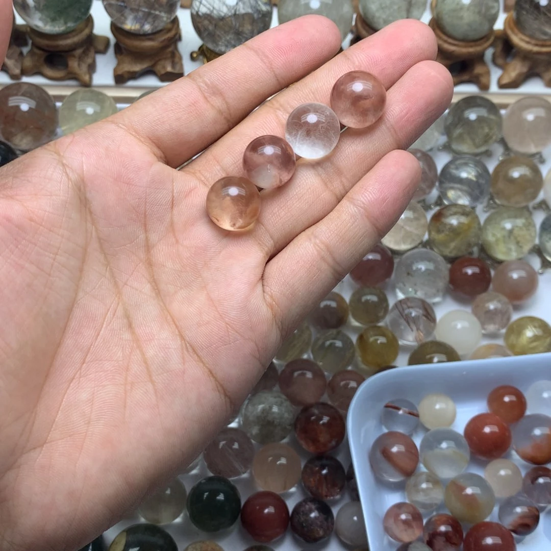 D***k水晶珠宝半成品未镶嵌兔毛球