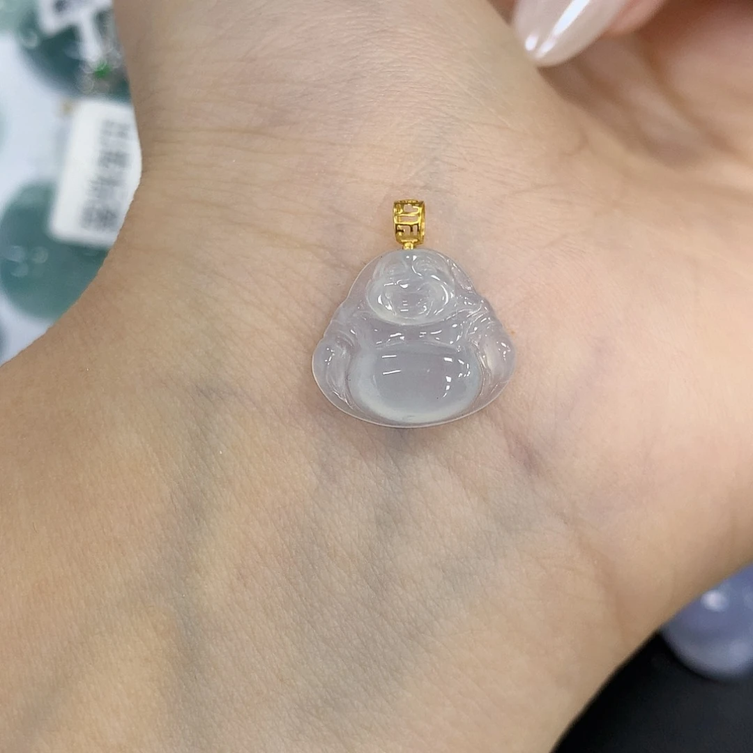 颈饰18K金镶嵌翡翠
