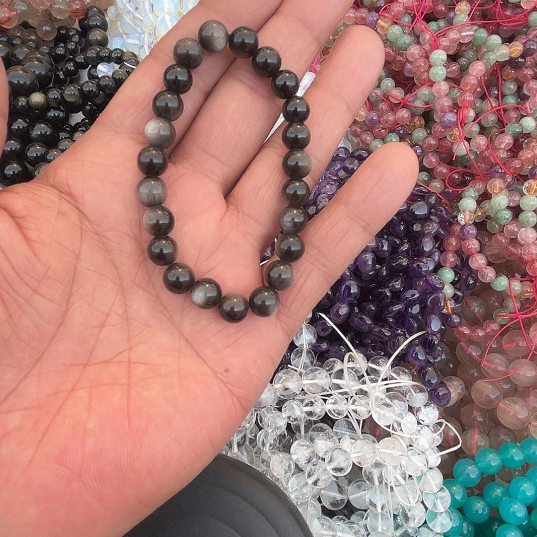 烟晶戒指银S925镶嵌L****I银耀石手串