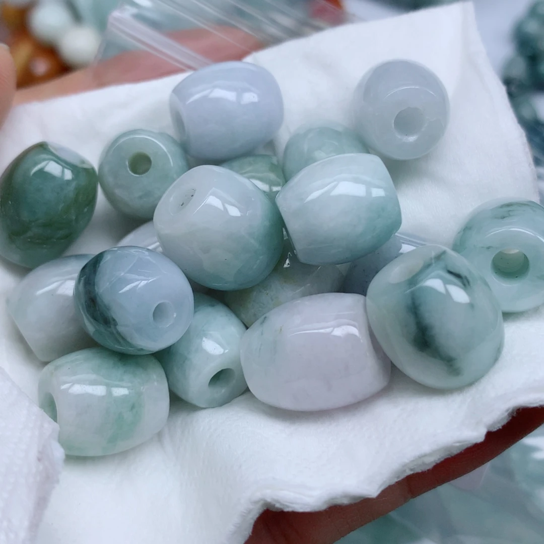 翡翠未镶嵌项链珠子批发