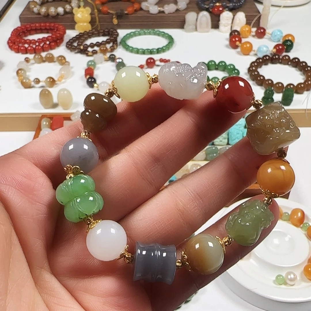 和田玉未镶嵌手链