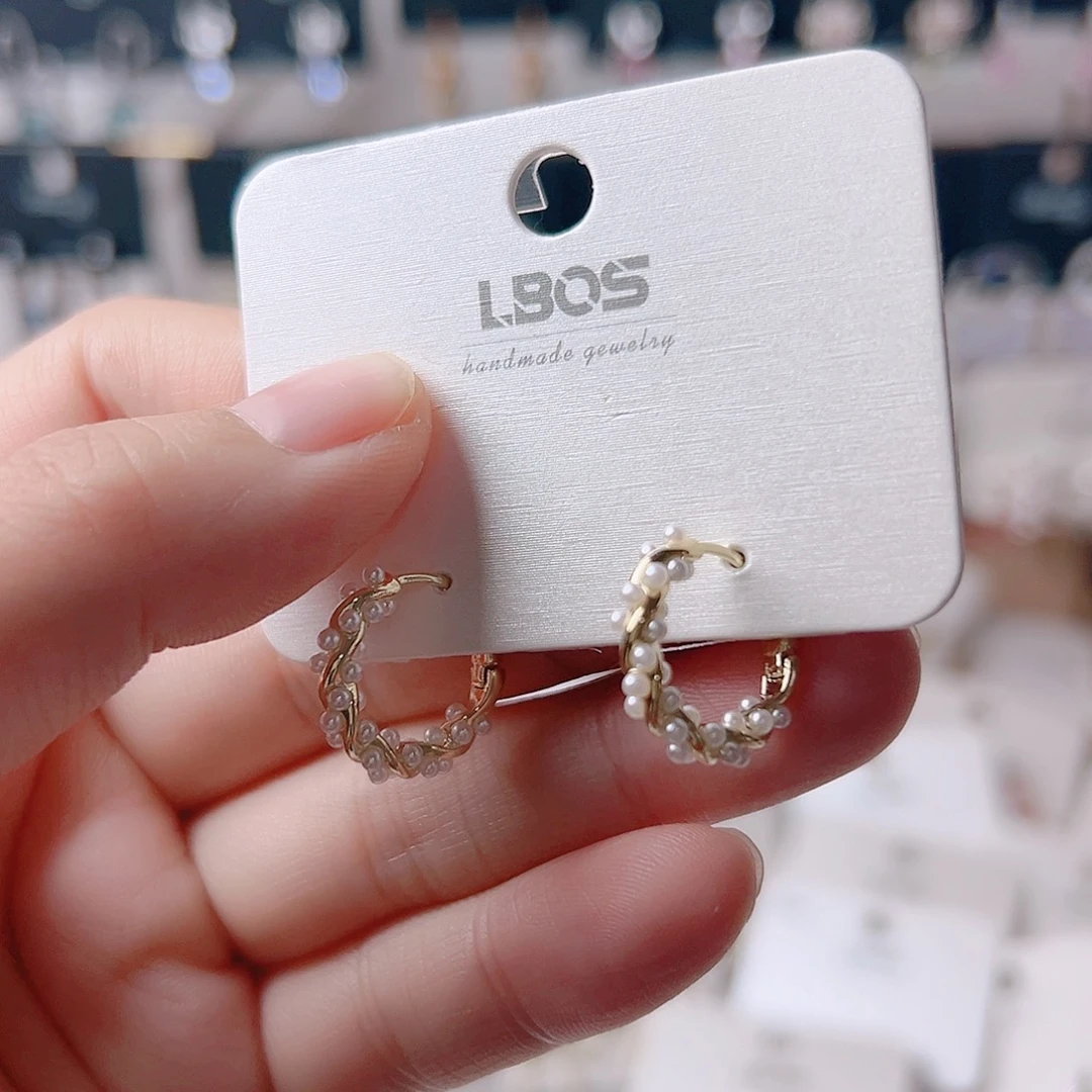 琉璃铁合金合金耳环的