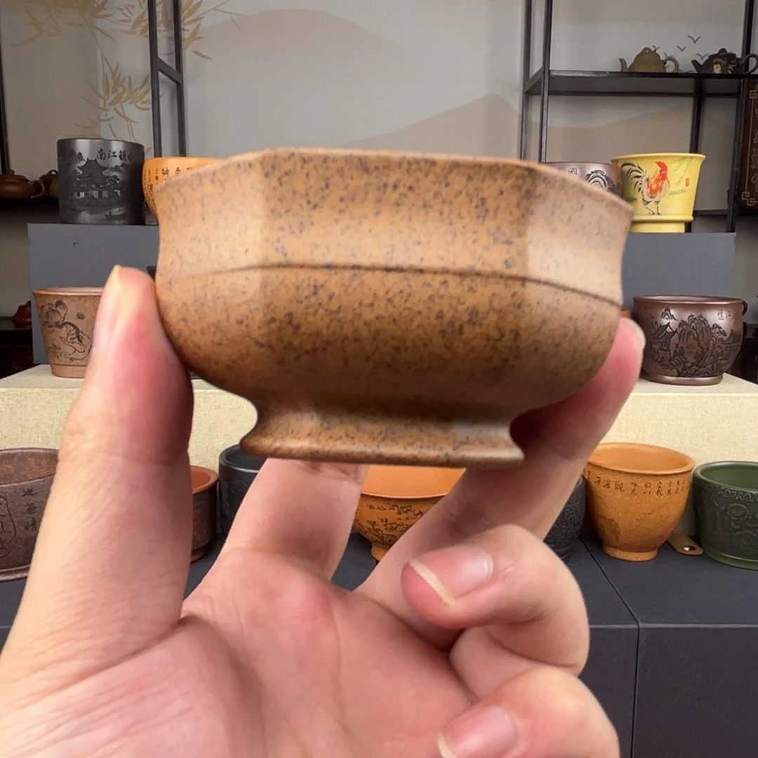 紫砂茶杯全手工紫砂茶杯