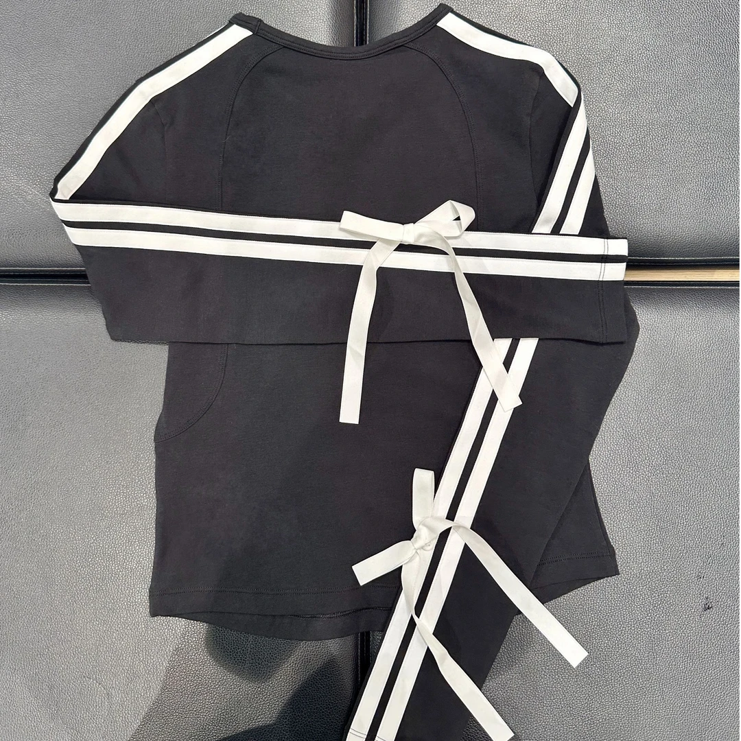 adidas/阿迪达斯DANCE LS TEE1长T 针织无领领蝴蝶结可拆卸KG3862