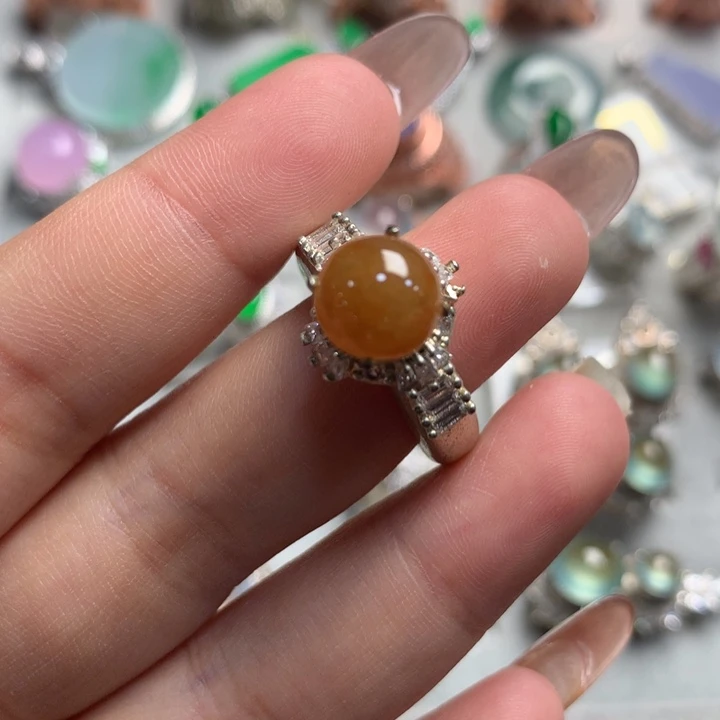 翡翠未镶嵌戒指天然翡翠a货裸石