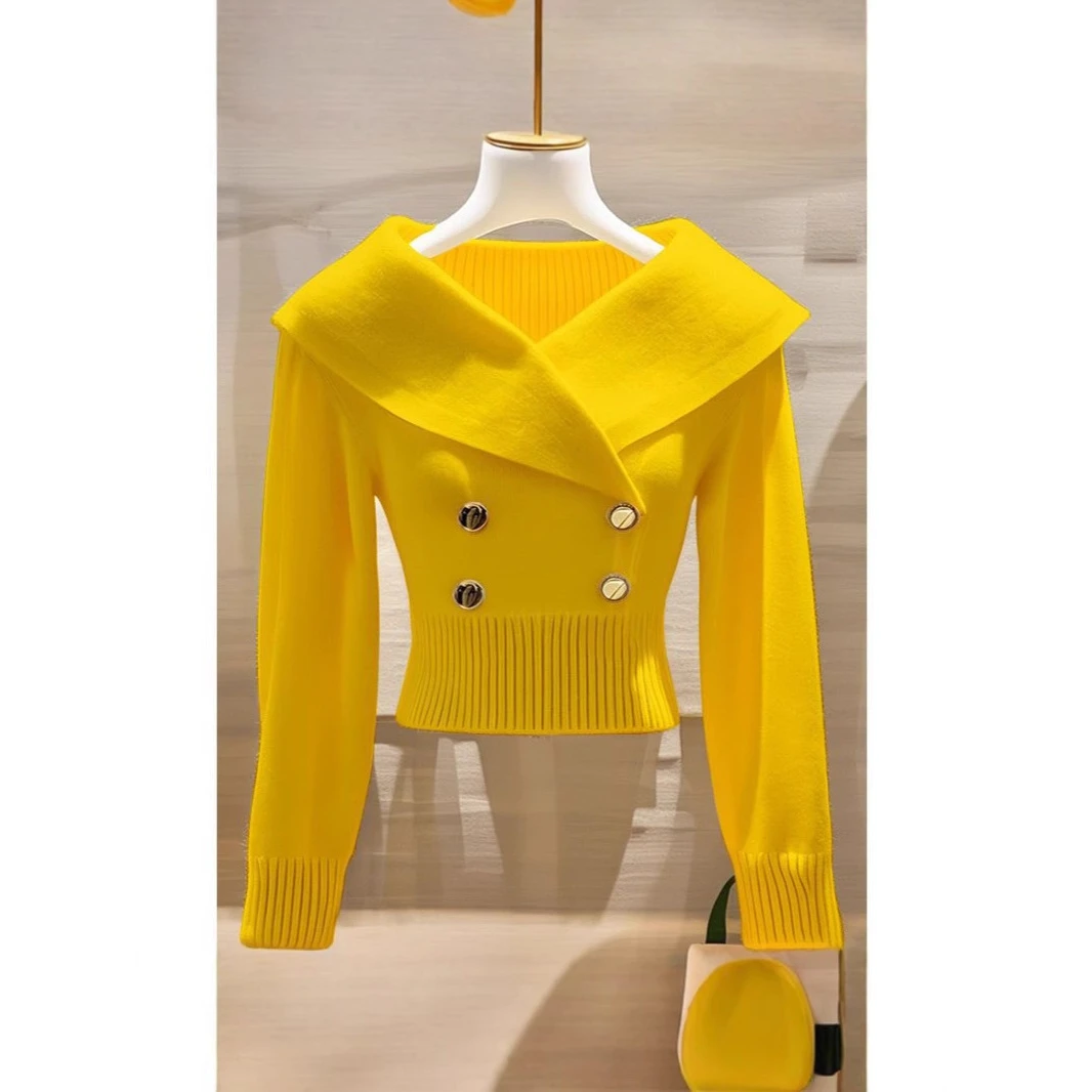 法式小香风气质高级感上衣修身显瘦洋气长袖上衣针织时尚新品毛衣