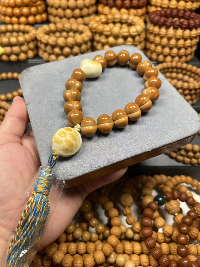 爆款·精品·手工柯基屁桃·15mm+猴头核桃手持