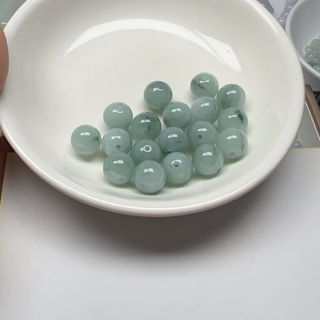 翡翠散珠到**走纯天然缅甸翡翠A货卡10，18颗分5单