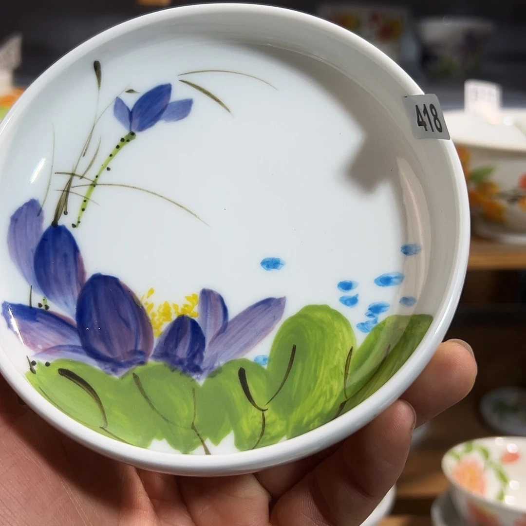 陶瓷景德镇高温陶瓷5寸小圆碟