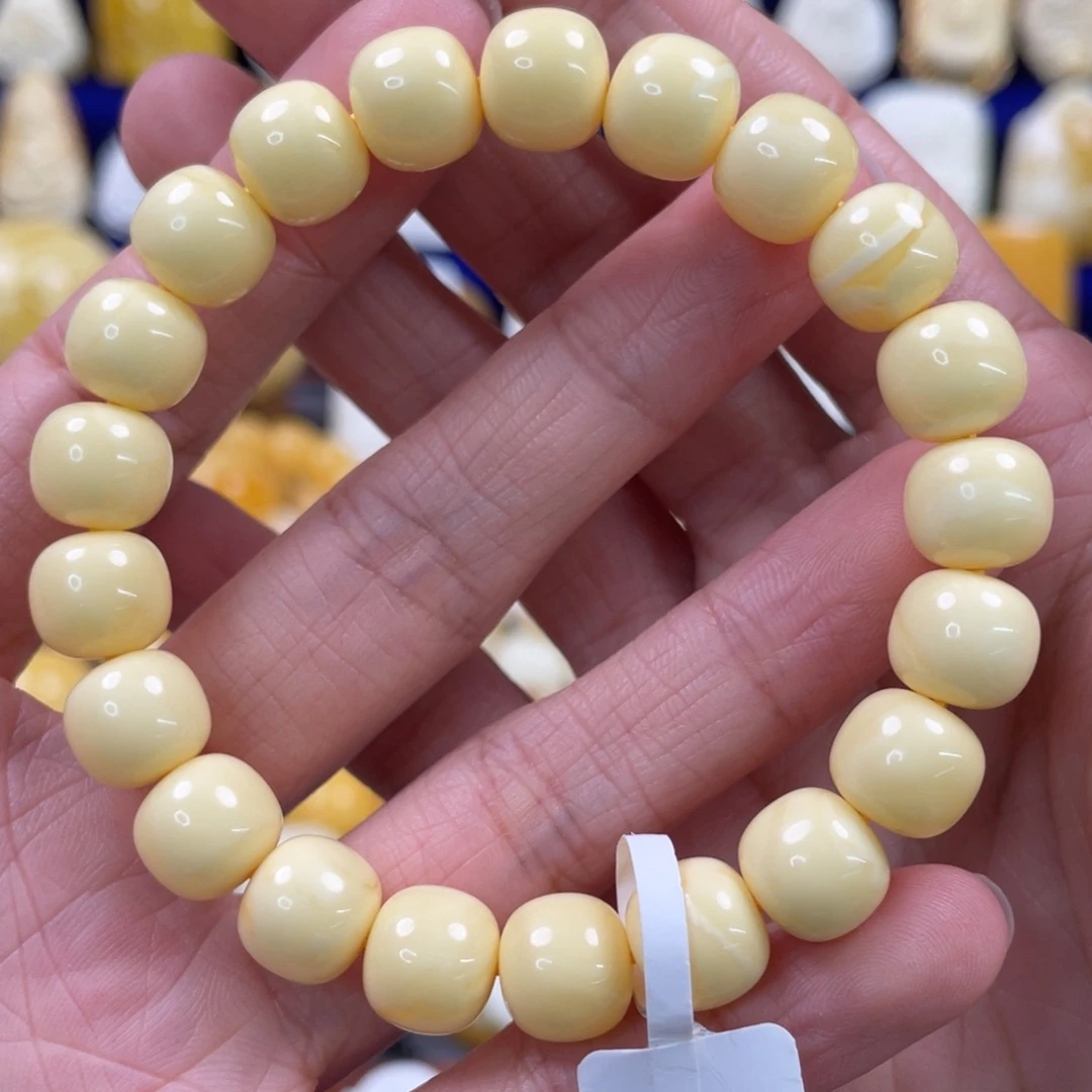 蜜蜡裸石未镶嵌琥珀蜜蜡手串卡10mm
