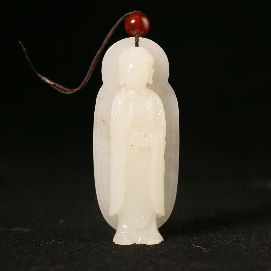 21K57   清   和田玉玉佛吊坠