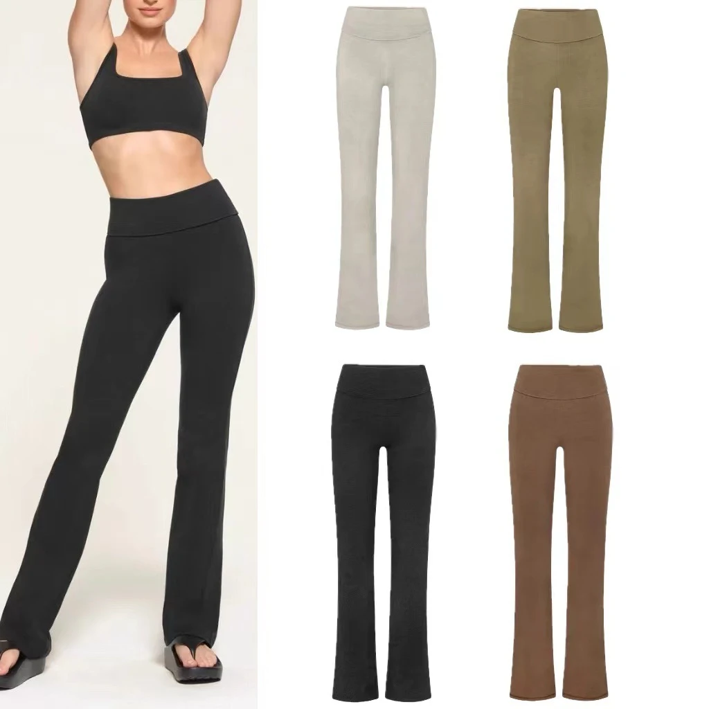 SKIMS卡戴珊OUTDOOR Foldover Legging高腰休闲裤显瘦修身百搭