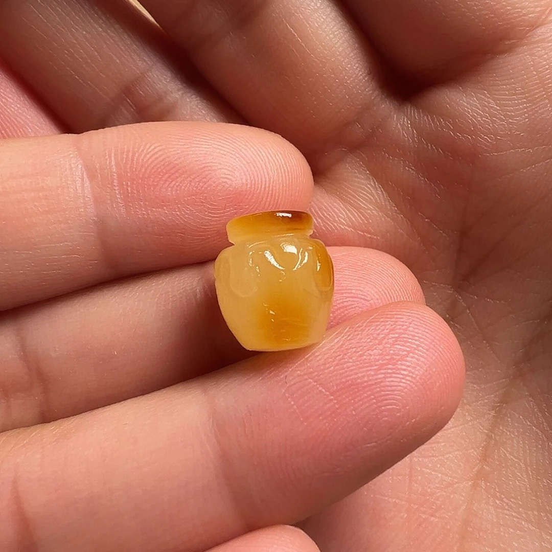 蜜蜡颈饰未镶嵌蜜罐（打孔不退换）